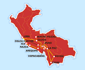 Route Peru en Bolivia 2011